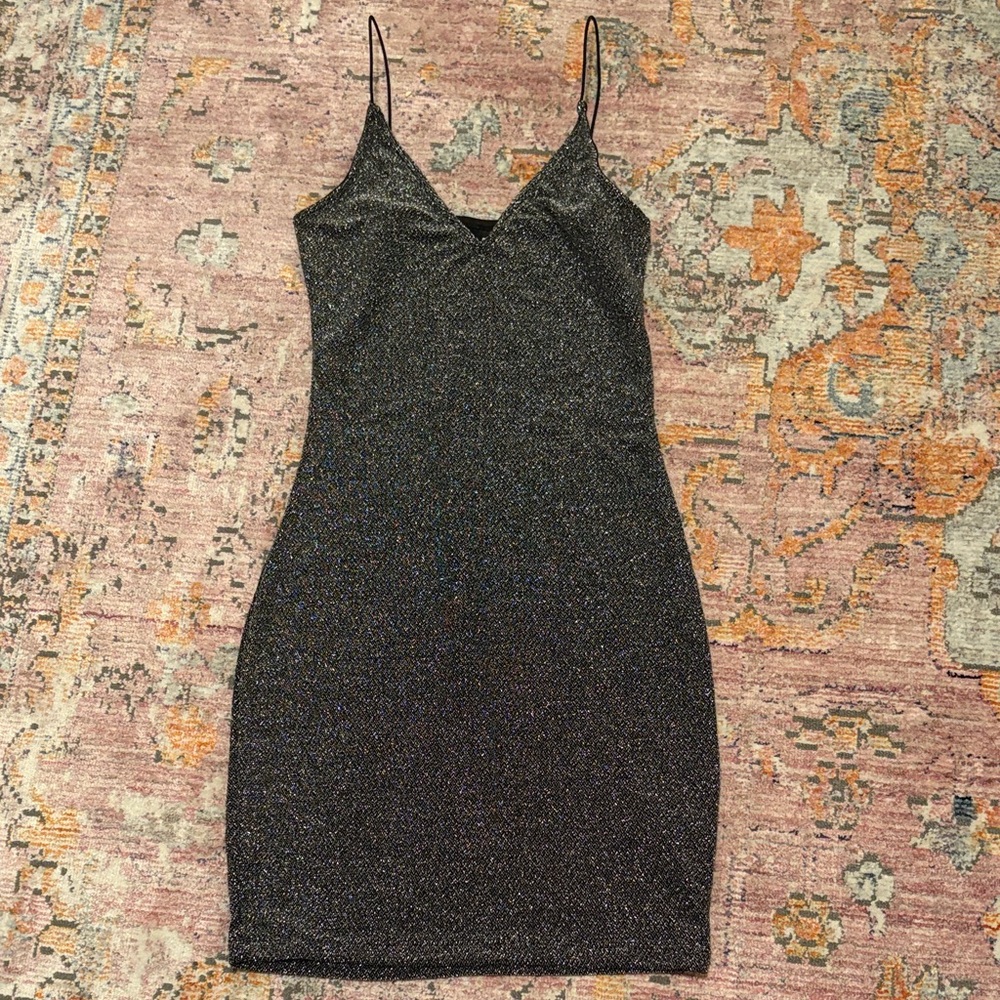 H&M Black Sparkle Mini Dress